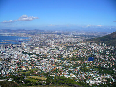 View of the City Bowl of Cape Town, South Africa photo
