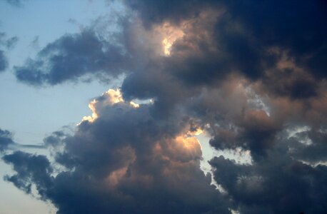 Evening sky pink translucency light