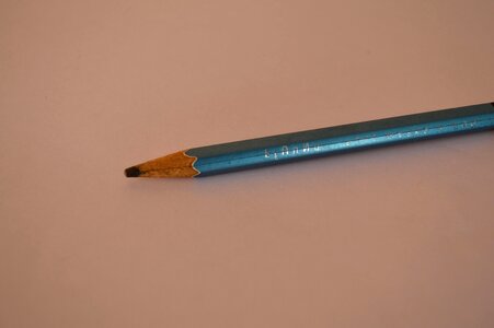 Blue detail lead pencil photo