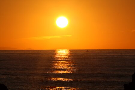 Sunset on the sea horizon landscape photo