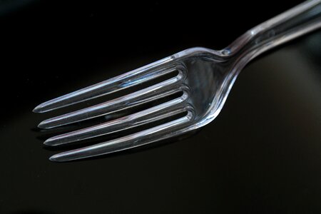 Plastic cutlery transparent photo