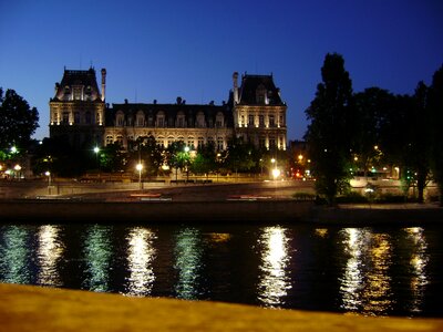 Paris night reflection