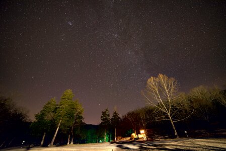Starry Sky above the Cabins at Montauk