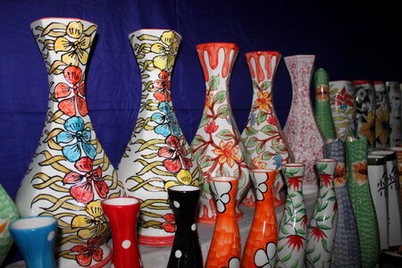 Colorful Vases Array