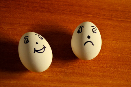 Eggs Happy Sad photo