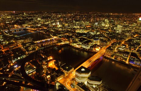 Panorama views of the city light