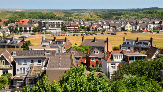 Meadow in the middle of the town photo