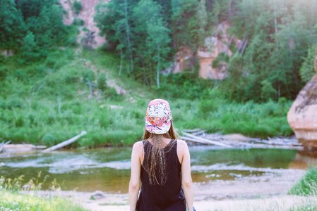 Brunette long hair people photo