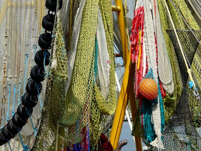 Fishing nets north sea port