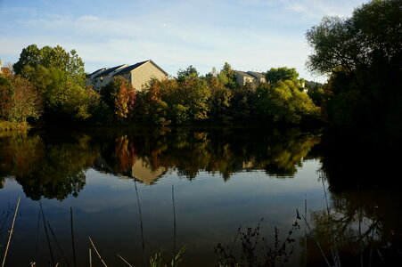 Houses by the lake photo