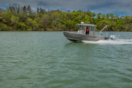 USFWS Fisheries crew in boat-2 photo