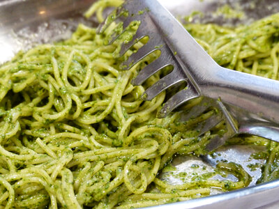 Green Pasta Noodles photo