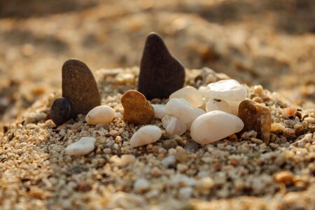 Beach sand pebble photo