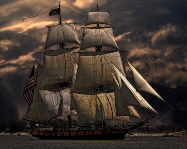 Sea nautical sailboat photo