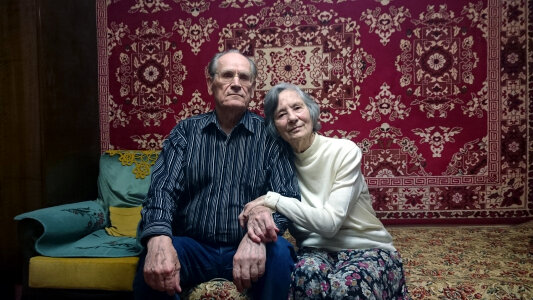 happy senior couple photo