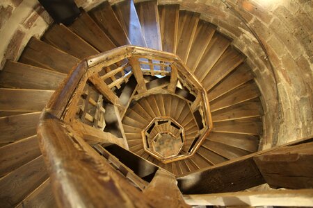 Spiral staircase deep photo