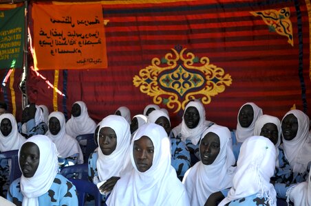 Blue celebration girl