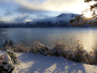 Winter Clouds Canim Lake BC Canada photo