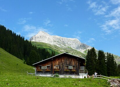 Mountains nature green photo