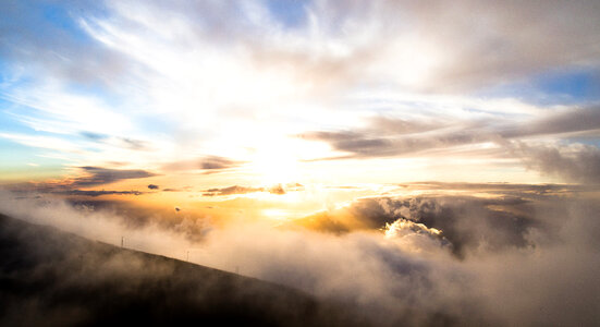 Clouds and Sun in Haleakalā National Park, Kula, Hawaii