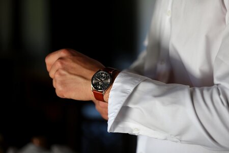 Wristwatch shirt white photo