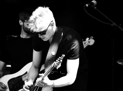 Band black and white musical photo