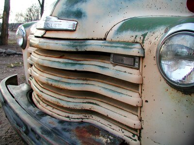 Old pickup flatbed