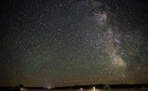 Starry night and Milky Way in Chequamegon National Forest, Wisconsin photo