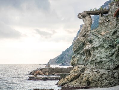 Carving cliff mediterranean photo