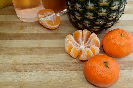 Fruit Juice kitchen table mandarin