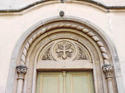 Catholic entrance front door photo