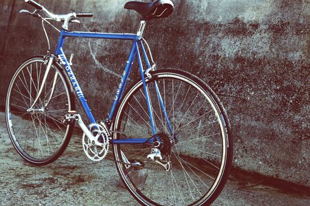 Antique asphalt bicycle