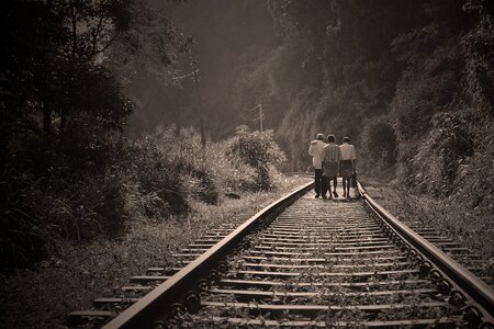 Railway employees returing home