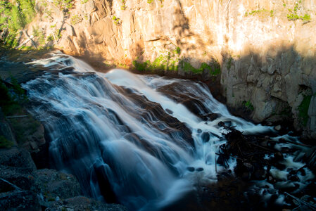 Smooth flowing waters at Gibbon Falls