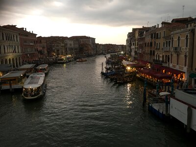 Landscape of Grand Canal Venice Italy photo