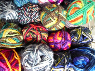 Knitting needlework sock yarn photo