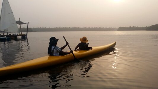 Benin bab's dock canoe photo