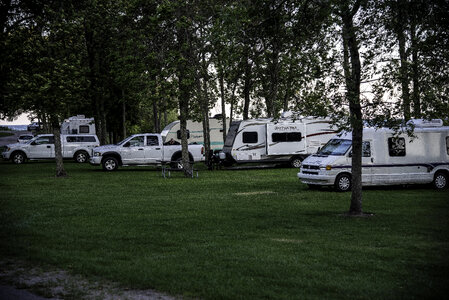Trailers at the RV Camp at J.W. Wells State Park, Michigan photo