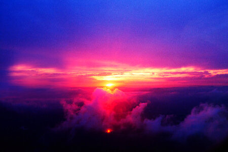 Sunset Red Clouds photo