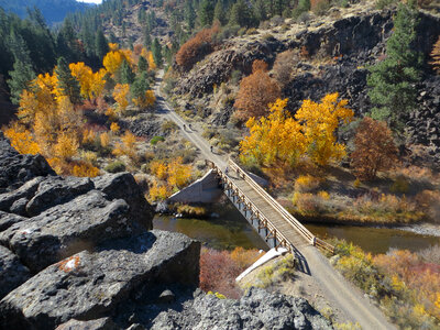 Bridge and landscape in the Autumn in California