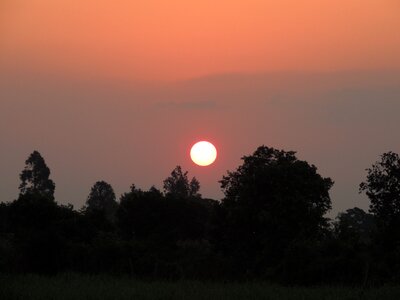 Landscape evening outdoor photo