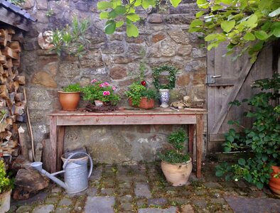 Garden design terrace still life photo