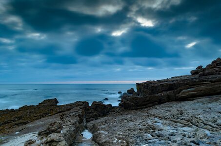 Cloudy overcast blue