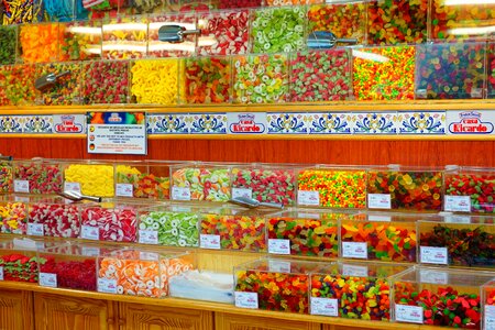 Range sweets assortment shelf