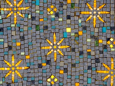 Handmade pattern mosaic photo