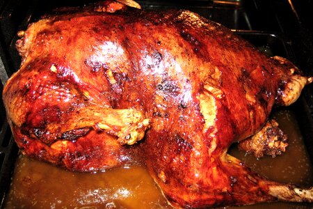 Christmas dinner juicy brown burned