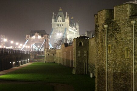 Middle ages night lights photo