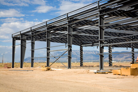 Construction of a building in Albuquerque, New Mexico