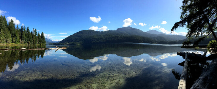 Water and Hills landscape in British Columbia, Canada photo