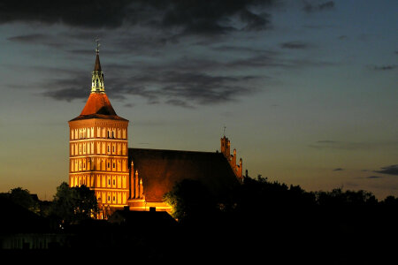 St. James's Cathedral at Dusk in Olstyn photo